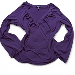 Purple Bell Sleeve Top
